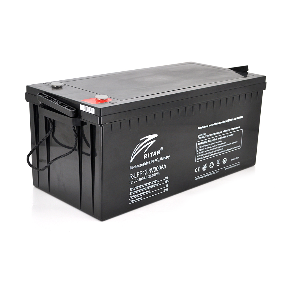 Акумуляторна батарея з bluetooth Ritar LiFePO4 12,8V 300Ah 3840Wh BMS100@4S( 522 х 240 х 219 (224) ) Q1