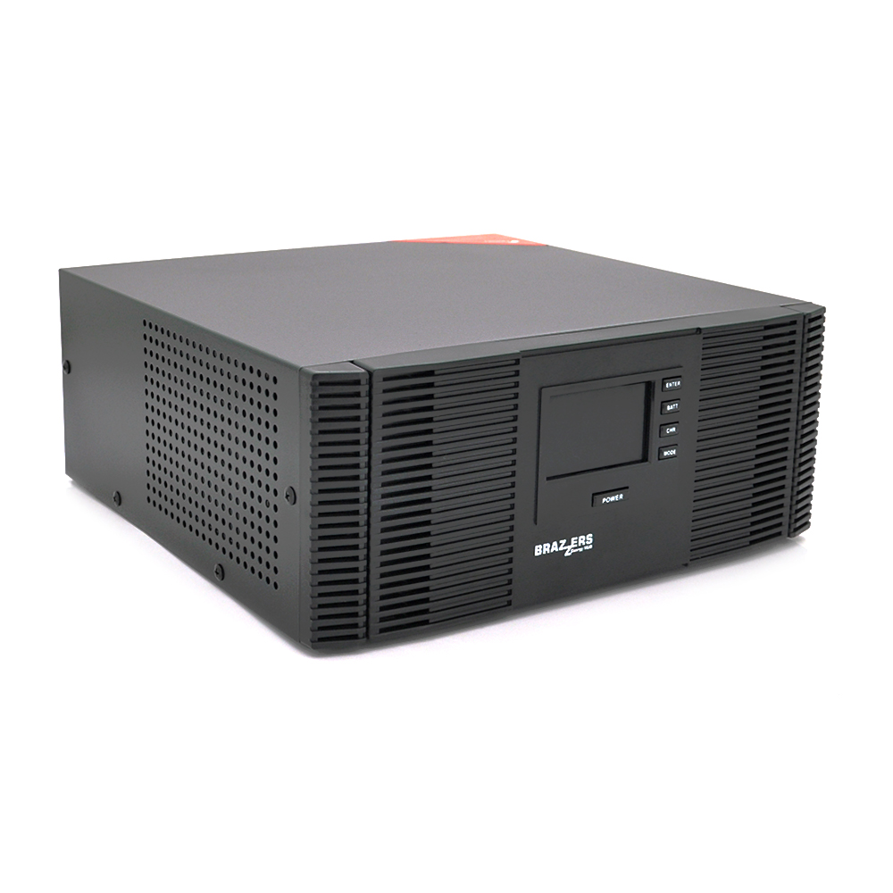 Гібридний інвертор BRAZZERS BRZ-SOLAR-1000, 1000VA/800W, 12V, ток заряда 10/20A, inverter100-290V, UPS145-275V, MPPT 30А(20-32)
