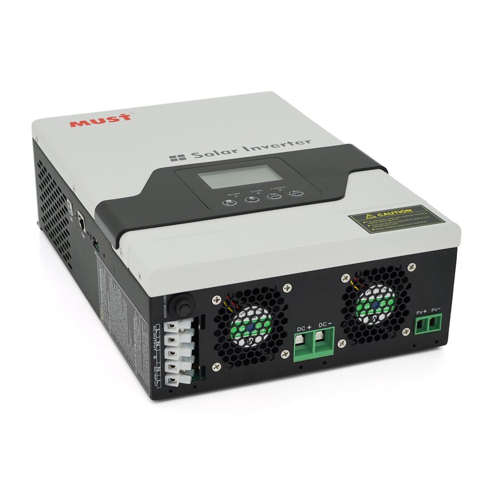 Гiбрiдний ДБЖ MUST PV18-1012VPM II, 1000W, 12V, ток заряда 10/20A, 160-275V, MPPT (45А, 105 Vdc) - Зображення 3