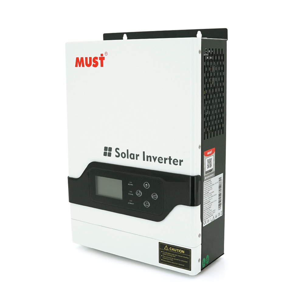 Гiбрiдне ДБЖ MUST PV18-3224VPM II, 3200W, 24V, ток заряда 60A, 160-275V, MPPT (60А, 30-160 Vdc) - Зображення 2