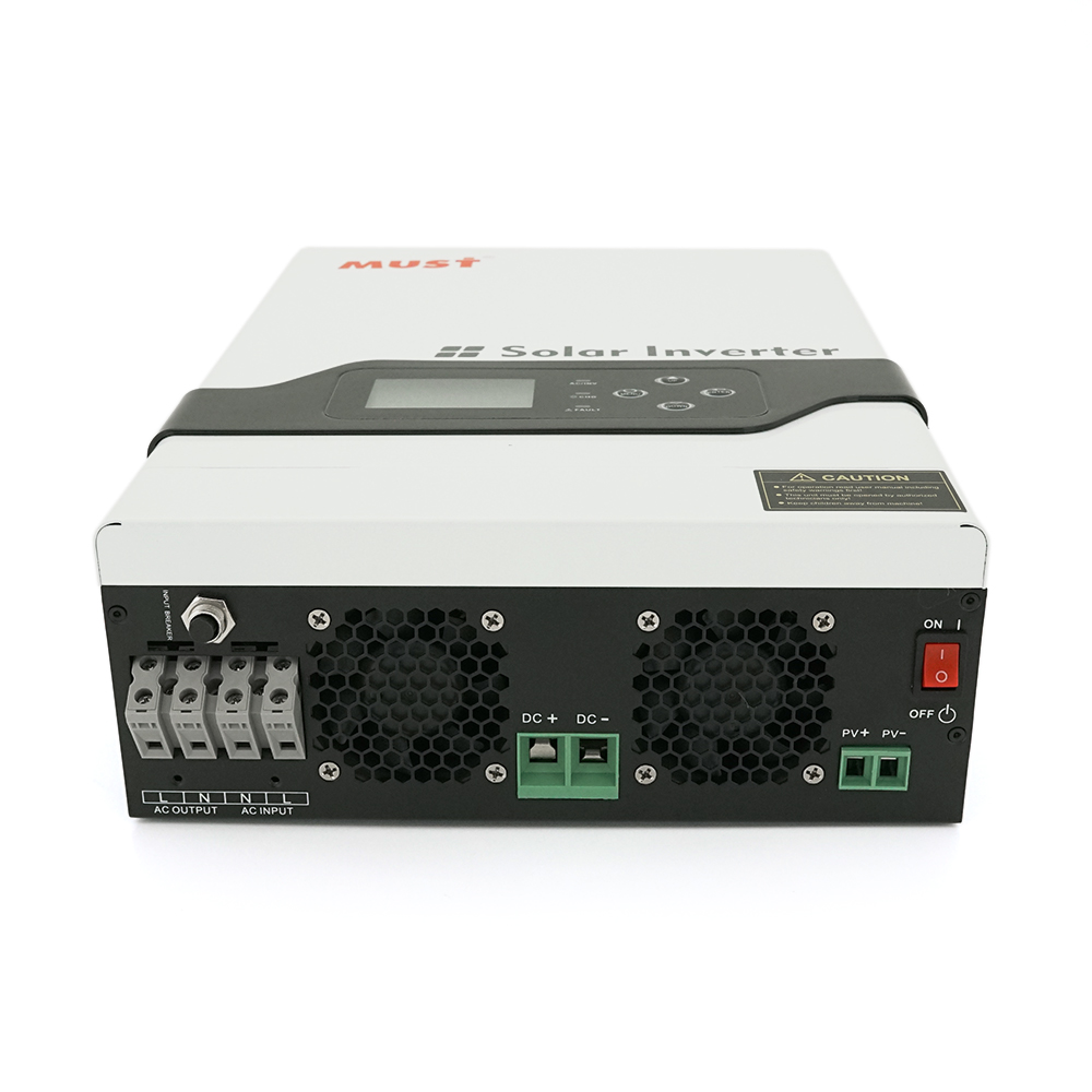 Гiбрiдне ДБЖ MUST PV18-3224VPM II, 3200W, 24V, ток заряда 60A, 160-275V, MPPT (60А, 30-160 Vdc) - Зображення 4