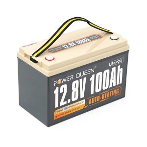 Акумуляторна батарея LiFePO4 Power Queen 12.8V 100Ah H190, 1280Wh, BMS 100A, Heating, ≥4000 циклів, 329*172*214мм, 10.5kg