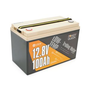 Акумуляторна батарея LiFePO4 Power Queen 12.8V 100Ah, 1280Wh, BMS 100A, LOW-TEMP, ≥4000 циклів, 329*172*214мм, 9.8kg