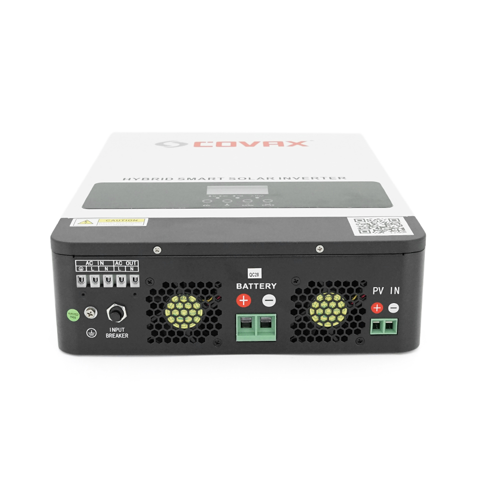 Гібридний інвертор COVAX CV-PS-2200-12V, 2200VA1800W, 12V, ток заряда 0-60A, 170-280V, MPPT (80А, 55-450 Vdc), 405*286*98mm. 4.5kg - Зображення 3