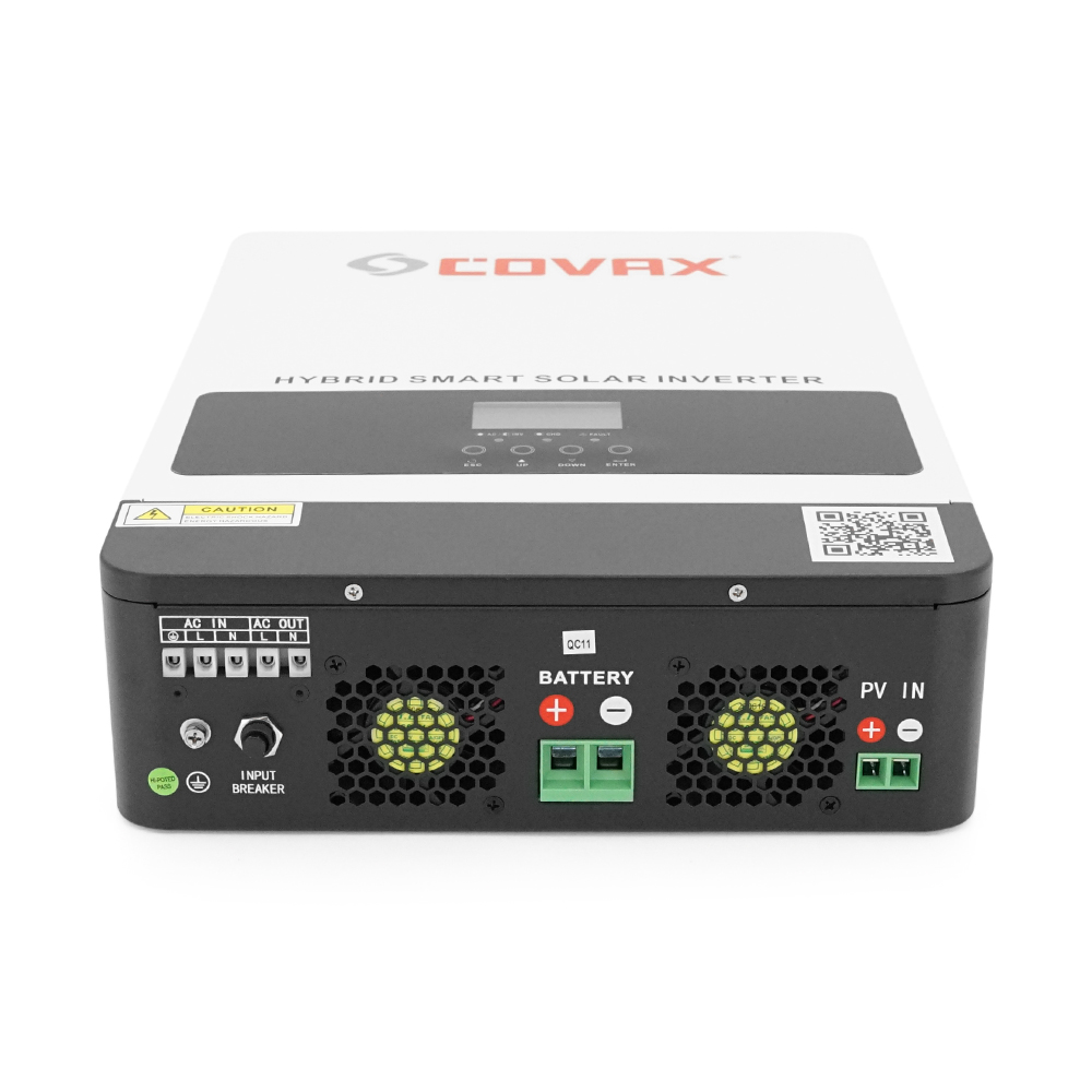 Гібридний інвертор COVAX CV-PS-3200-24V, 3200VA3000W, 24V, ток заряда 0-60A, 170-280V, MPPT (80А, 55-450 Vdc), 405*286*98mm. 4.5kg - Зображення 3