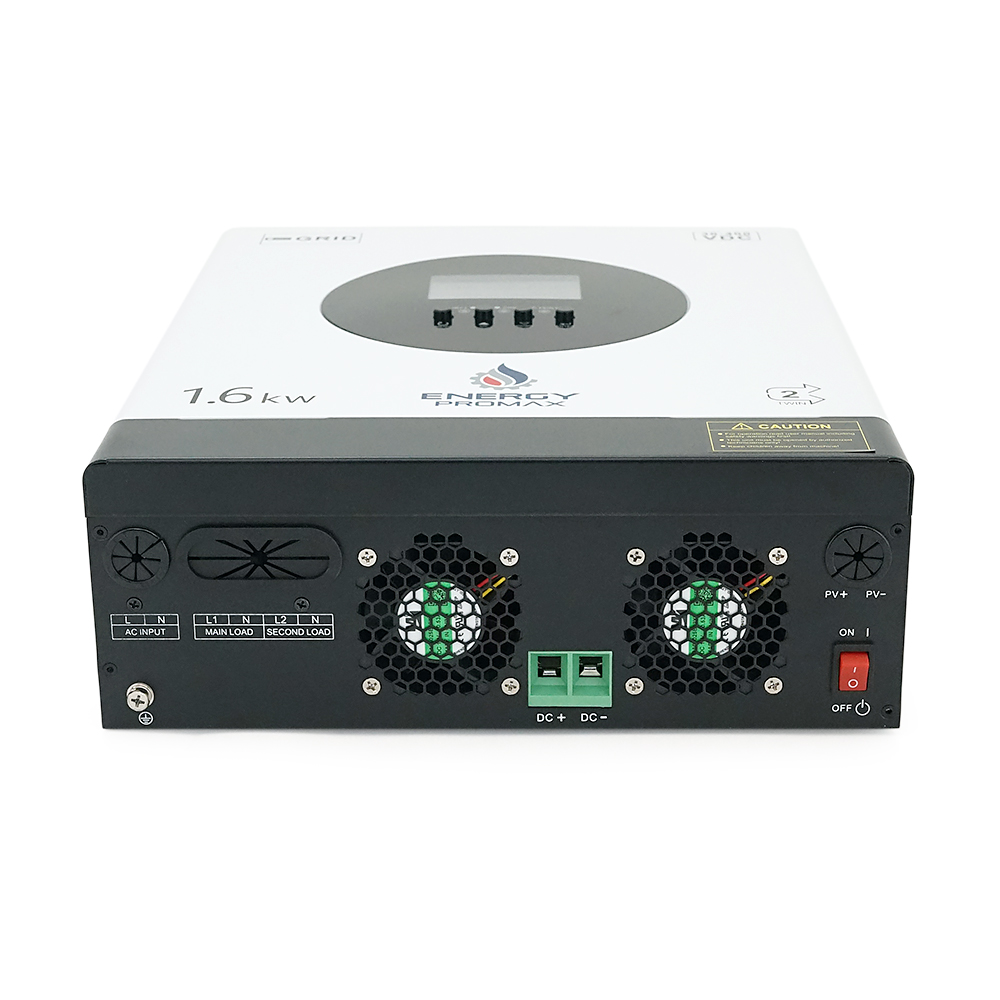 Гібридний інвертор ENERGY PROMAX VM II-1600W-12V, 2000VA/1600W, 12V, струм заряду 16-80А, MPPT 80А, 290*367*111мм, 6,4 кг - Зображення 3